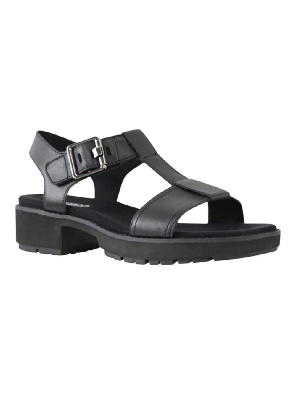 MUNRO LEATHER MEL Supple Calf  Leather Sandals EVA Lug sole Black Size 7.5
NWOT